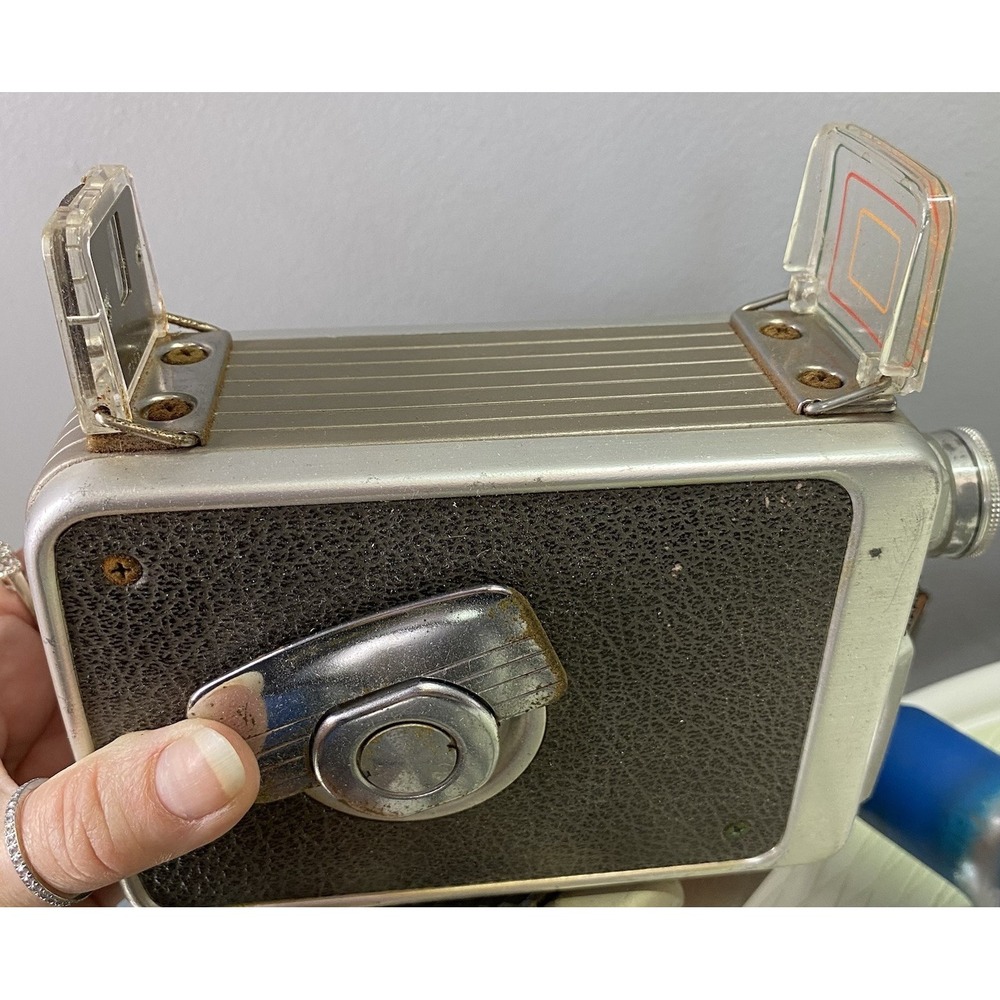 Vintage Kodak Brownie Automatic Movie Camera F/2.3 w/2-Lamp Movie Lights Untestd - Picture 11 of 15